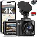 Dash Cam Front and Rear, Ecomoment 4K+1080P Dual Dash Camera for Cars, Built-in WiFi GPS Dashboard Camera, 2.4" IPS Screen Dashcam, 170 Wide, Night Vision, WDR, G-Sensor, 32GB SD Card Included