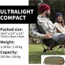 Naturehike YL08 Ultralight Camping Chair, 2.38 LBS Portable Backpacking Chair with Anti-Sinking Feet, Lightweight Compact Folding Hiking Camp Chair