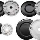 8 PCS Cooker Hat Set Stove Lid Upgraded Oven Gas Hob Burner Crown Flame Cap Gas Burner Flame Cap for Gas Stove Burners 2.17/2.91/3.94 Inch