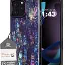 Cocomii - Rectangle Case Compatible with iPhone 12 Pro Max - Compatible with MagSafe, Abalone Shell, Pearlescent Seashell, Glossy, Magnetic Phone Case for iPhone 12 Pro Max 6.7 inch, Blue/Purple