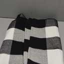 SEEKSEE Cotton Buffalo Plaid Rug 3'x5' Black and White Checked Rug Washable Doormats Indoor Outdoor Rugs for Layered Front Door Mats, Porch, Kitchen, Farmhouse, Entryway