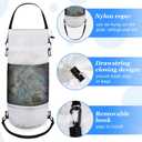 Gersoniel Portable Boat Trash Bags Boat Accessories Container Outdoor Medium Hoop Mesh Trash Bags Reusable Garbage Container Cabin Storage for Men Women Adults Kayak Camper Fishing