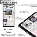 Fxojyvo 11x22 Newspaper Frame, Display 11 x 22 Inch Newspaper Front Page for Wall, Light Weight and High Transparent Picture Frame - 1 Pack/Black