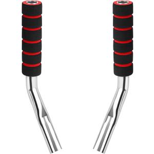 2 Pcs Wheelchair Brake Lever Extenders, 5 Inch Anti-Slip Brake Extension Handles for Wheelchair Wheel Lock Grips, Transport Chair, Power Chair Accessories (Silver)