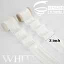 MEEDEE White Velvet Ribbon 2 Inch Frayed Edge Ribbons 2 Rolls 4 Yards Crinkle Crushed Ribbons White Velvet Ribbon for Christmas Tree, Gift Wrapping, Holiday Decor, Wedding Favors