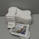 Ergonomic Knee Pillow with Adjustable Strap, Memory Foam Leg Spacer for Side Sleepers, Comfortable Bed Cushion, White