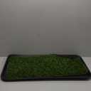 Ottomanson Artificial Grass Puppy Potty Training Pad with Tray, 15" x 30" Reusable Pee Pad for Small Pets and Dogs