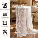 Lace Tablecloth Exquisite Embroidery Floral, Round Tablecloth with Wavy Openwork,Tablecloths for Wedding Decor,Afternoon Tea,Party