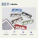 OPULIZE REY Reading Glasses for Women Men, Retro Round Frame with Spring Hinges, Matte Red +3.00 (Pack of 1)