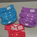 wegreeco Washable Reusable Premium Female Dog Diapers, Medium Large Small Dog Doggie Puppy & Doggy Diapers Female, Period Panties in Heat (Pack of 3, Large), Bright Color)