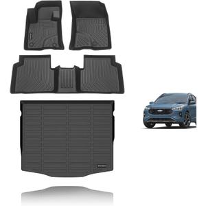 KELCSEECS Floor Mats & Cargo Liner for 2026 2025 2024 2023 2022 2021 2020 Ford Escape(NOT Fit Hybrid) All Weather Car Mats Trunk Mat Floor Liners Ford Escape Floor Mats Accessories