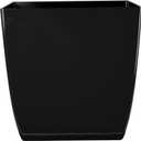 The HC Companies Aria Self Watering Square Plant Pot w/Drainage - Planters for Outdoor Plants & Indoor Plants - Lightweight & UV-Resistant Plastic Pots for Plants (8" Glossy Black, Pack of 1)