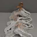 MIZGI Baby Velvet Hangers,Non-Slip Kids & Toddler Hangers,11.8 Inch Hangers for Baby Clothes,Pack of 50(White)