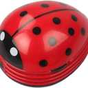 E ECSEM Mini Portable Handheld Cordless Tabletop Crumb Sweeper Desktop Dust Vacuum Cleaner Cute Cartoon Battery Operated