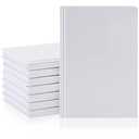 Henoyso 8 Pcs A5 Blank Notebooks Journals Bulk 100 Sheets/200 Pages Unlined Craft Notebooks Kraft Sketchbooks Hardcover for Writing Drawing for Gifts Students School Office, 8.3 x 5.7 in (White)