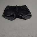 SOLY HUX Women's Y2k Butterfly Embroidery Distressed Jean Shorts Vintage Low Rise Mini Denim Shorts (Large)