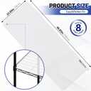 Sliner 8 Pack 24 x 48 Inch Wire Shelf Liner Clear Plastic Waterproof Liners for Organizing Metal Rack Shelves, Kitchen Cabinets, Cupboard, Pantry
