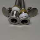 Bathroom Sink Drain,2 Pack Drain Stopper Bathroom Sink Without Overflow,Pop Up Drain Assembly with Detachable Strainer Basket,Built-in Anti-Clogging Strainer,Stainless Steel Brushed Nickel