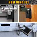 DELSWIN 4-Digit Combination Lock Outdoor Padlock - Heavy Duty Locker Lock with Hardened Steel Shackle, Waterproof Combo Lock for Gym Locker, Hasp Storage, Shed, Fence, Gate (Obsidian Black,1Pcs)