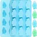 12 Cavity Penguin Silicone Candy Molds Set Of 2