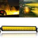 Amber LED Light Bar 22 Inch Double Row Super Bright Spot Flood Combo LED Work Light Driving Fog Lamp for Pickup 4x4 Off Road Truck ATV UTV SUV Boat 9-36V 200 W IP68 & IP69K Waterproof