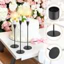 Giantree 24Pcs Black Candlestick Holder, 3 Size Tall Metal Candle Stands Holders Fit 0.75 Inch Thick Pillar Candles for Table Centerpiece Wedding Dinning Party Valentines Home Decor
