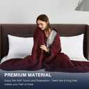 CuteKing Weighted Blanket for Adults: Weighted Blanket with Premium Glass Beads - Breathable Heavy Blanket for Comfort Sleep - Thick Blanket for Adult All Season (20lbs, 48"x72", Claret Red)