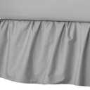 American Baby Company Mini Crib Skirt (24" x 38"), Ultra Soft Microfiber Ruffled Mini Crib Bed Skirt, Grey, for Boys & Girls, Gray