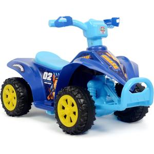 Paw Patrol Chase 6V Quad for Kids - Powerful and Safe Ride-On Toy with Rechargeable Battery, Forward and Reverse Driving, Foot Peddle, Ages 2-3, 6v Atv Quad