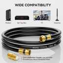 RG6 Coaxial Cable, 3FT 6FT 10FT 15FT 25FT 50FT 100FT Coax Cable Cord with Gold F-Type Connector, High Speed Internet, Digital TV Aerial for HDTV, Satellite, Antenna, Modem with Extender- 10ft (Black)