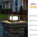 MVBT Outdoor Post Lights Hard Wired, Modern 9.1" Column Lights AC100-240V, Waterproof Pillar Lamp 3000K LED Landscape Lighting Fixture Fence Deck Cap Light for Outside Patio Garden Yard Illumination, 9.05" Wired Post Light AC100-240V