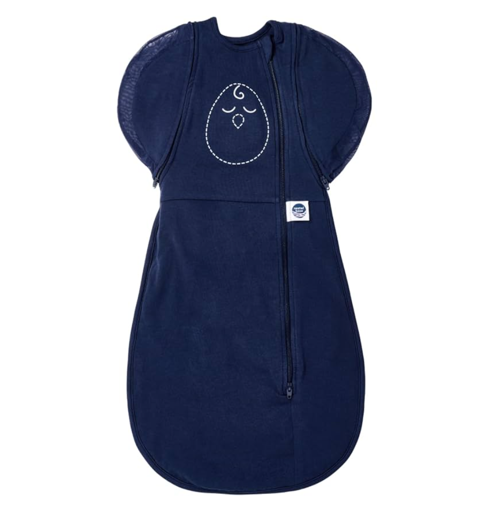 Nested Bean Air 6-in-1 Adaptable Baby Sleep Sack - Unweighted - Comfort & Safety for Natural Sleep, Preferred Arm Position Reduces Startle Reflex, Better for Baby, NB (7-13lbs) Night Sky, Pack of 2