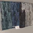 Ciicool Modern Abstract Area Rug 2x3 Washable Small Entryway Rug, Non-Slip Low Pile Throw Rug, Foldable Kitchen Bathroom Rugs, Blue Grey Floor Carpet for Entrance Living Room Bedroom Indoor Doormat
