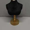 GemeShou Velvet necklace holder display stand, Black jewelry necklace display for selling, necklace mannequin for jewelry, necklace bust jewelry display for CountertopBlack-High version