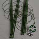 Plant Support Tomato Cages for Garden,4 Pack 18 inch Tomato Stakes Plant Stakes for Climbing Plants Adjustable Plant Trellis for Peony Support(4 Pack with 20M Garden Twist Tie)