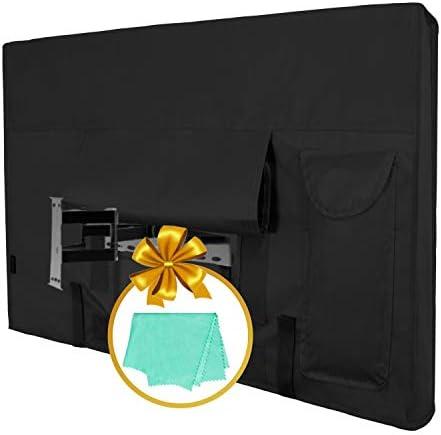 Easy-Going Outdoor TV Cover for 30 to 32 inches LCD, LED, Waterproof, Weatherproof and Dust-Proof TV Screen Protectors with Cleaning Cloth (36 inch, Black)