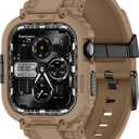 amBand Compatible with Apple Watch Series 11/10 42mm Bands Case for Men Women, M1 Sport Rugged Heavy Duty Protective Cover Tactical Strap Military Protector Bumper for iWatch Accessories - Desert Tan