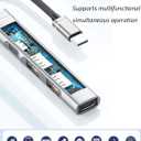 2 x USB C Hub 3.0 4-Port, USB Multiple Hub Data Splitter Extender with USB-C Power/Data Port, for MacBook Pro/Air, foriPhone15/Pro/Plus/Max, foriPad ProLaptop, PC, PS4/5, Keyborad, Mouse