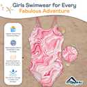 Kanu Surf Girls' Hurricane Beach Sport UPF 50 One Piece Swimsuit (2T, Sparkle Solid Navy)