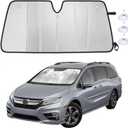 EcoNour Foldable Sun Shade Fit for Honda Odyssey 2018-2024 2025 2026 | Accordion Windshield Sun Shade, Front Car Window Shades Sun Visor, Blocks UV Rays & Heat, Car Accessories