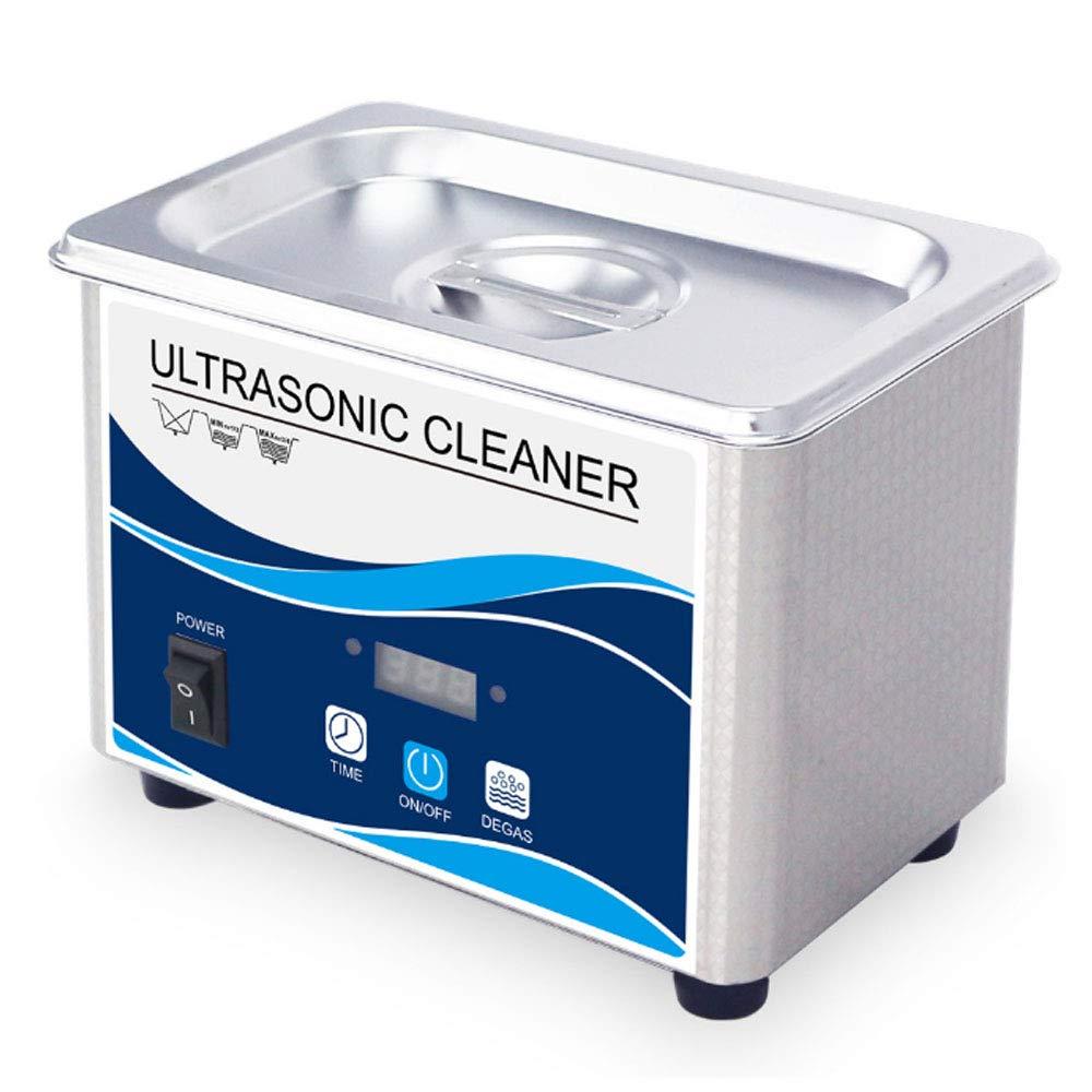 Small Professional Ultrasonic Cleaner-0.8-1.3L Industrial Stainless Steel Wash Machine with Heater Timer for Eyeglasses Jewelry Watches Fruits