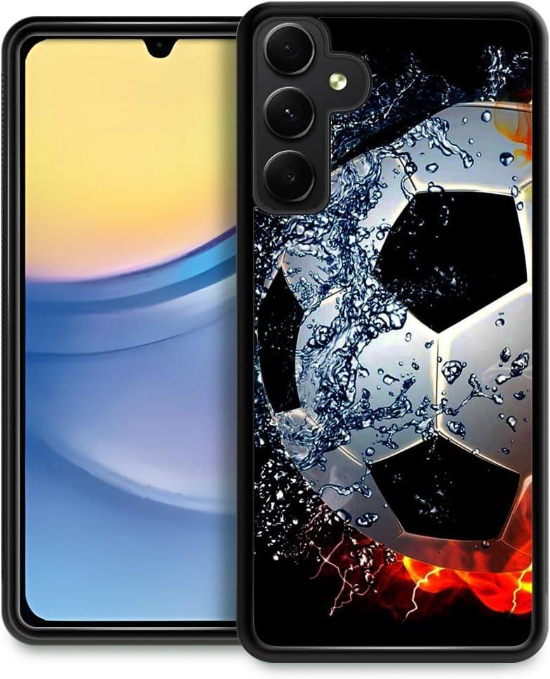 CARLOCA Compatible with Samsung Galaxy A15 5G Case,Sizzling Soccer Mate Pattern Ultra Protection Shockproof Soft Silicone TPU Non-Slip Back for Samsung Galaxy A15 5G