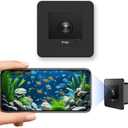 Fish Tank Camera, 2K HD for Aquarium & Reptile Terrarium, 140 Wide-Angle with Anti-Glare, Night Vision, WiFi Pet Camera with AI Motion Detection, 2-Way Audio, 24/7 Cloud/SD Recording (Black)