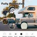 Explore Land Tire Covers 4 Pack - Tough Wheel Protector for Truck, SUV, Trailer, Camper, RV Universal Fits Tire Diameters 32-34.75 inches, White
