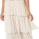 Club Monaco Women's Pleated Tiers Dress (2, Pink Base/Rose )