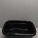 18 Quart Black Plastic Rectangular Wash Basin Tub, Set of 2