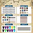 Pasimy 72 Pcs Wizard Party Favors Birthday Decorations with Mini Notebook Black Glasses Pencil Stamp Sticker Gift Bag for Adults Wizard Magical Goody Bag Stuffers Prizes Supplies (Wand)