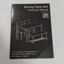 DUMOS Dining Table Set, Dining Table for 4 with Bench,Kitchen Table, Space-Saving Ideal 4-Person Set for Dining Room Kitchen Apartment Corner Grey 3 Pack