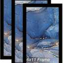6x11 Picture Frame Set of 3, Black Frame for 6 x 11 Inch Picture Poster Photo, Light Weight and High Transparent 6 by 11 Frame for Wall - 3 Pack/Black/6"x11"