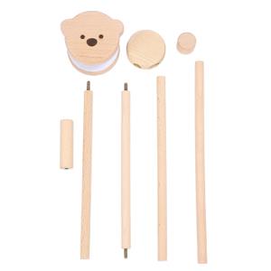 Crib Mobile Arm Wooden Holder, Wooden Mobile Crib Holder, 360 Degree Rotation with Net Hanging Rod, Gender Neutral Crib Attachment for Safe and Comfortable Sleep